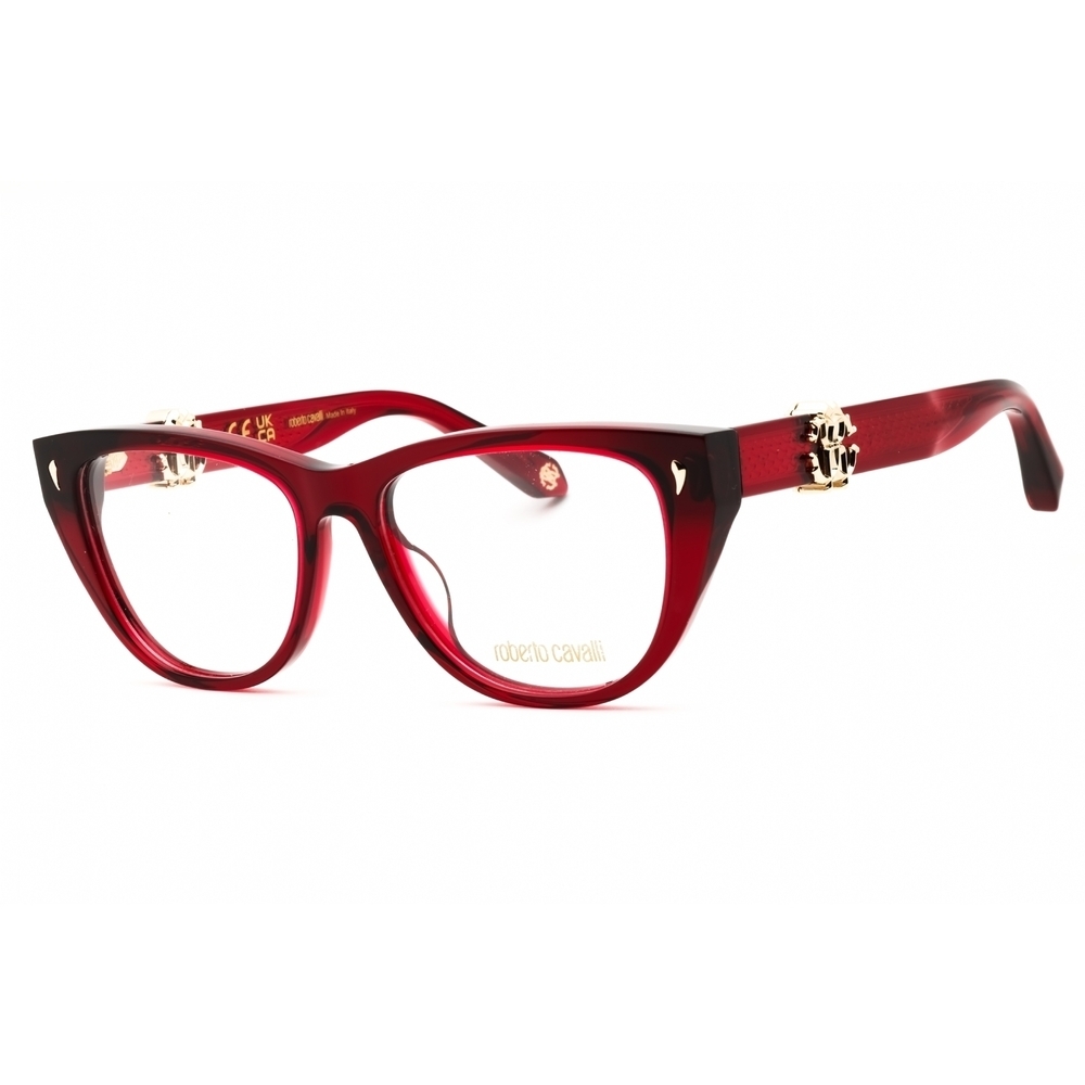 Roberto Cavalli VRC045 Eyeglasses Dark Burgundy Plastic Cat-Eye
